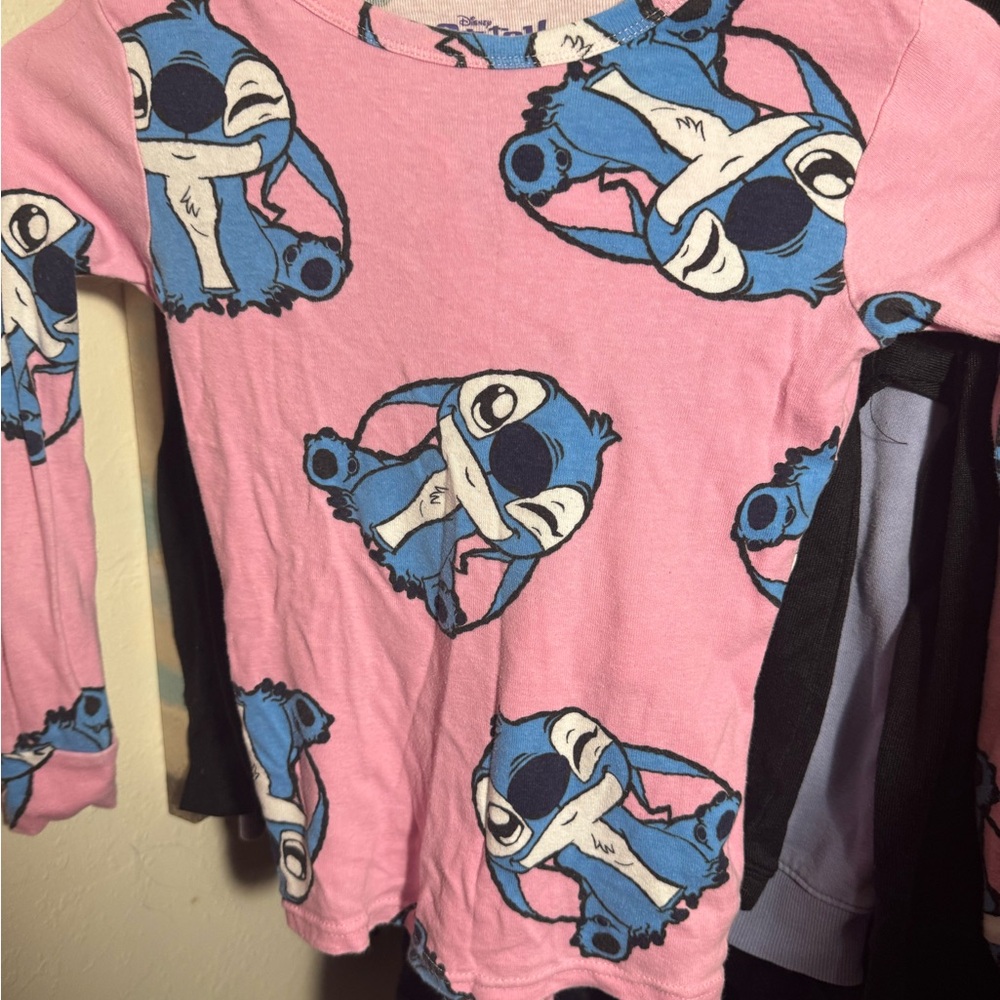 Disney Pink Long Sleeve Shirt and bottoms kids pjs